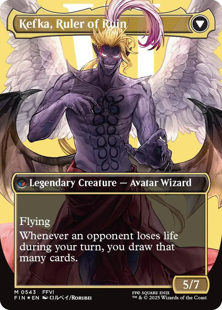 Kefka, Court Mage // Kefka, Ruler of Ruin (Borderless) (Surge Foil) [F