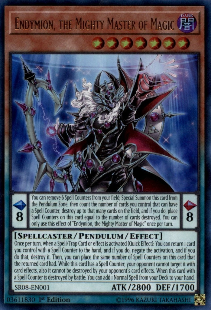 yugioh magic card Endymion, the Mighty Master of Magic [SR08-EN001] Ultra Rare