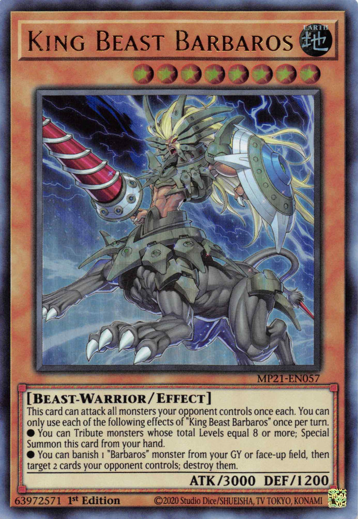 yugioh beast king barbaros deck Yugioh! 1x (BP02 may be 1st or Unlimited Edition Beast King Barbaros (Rush Duel)