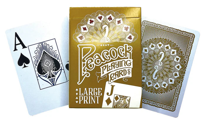 Peacock Large Print Playing Cards