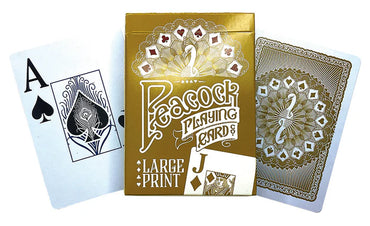 Peacock Large Print Playing Cards
