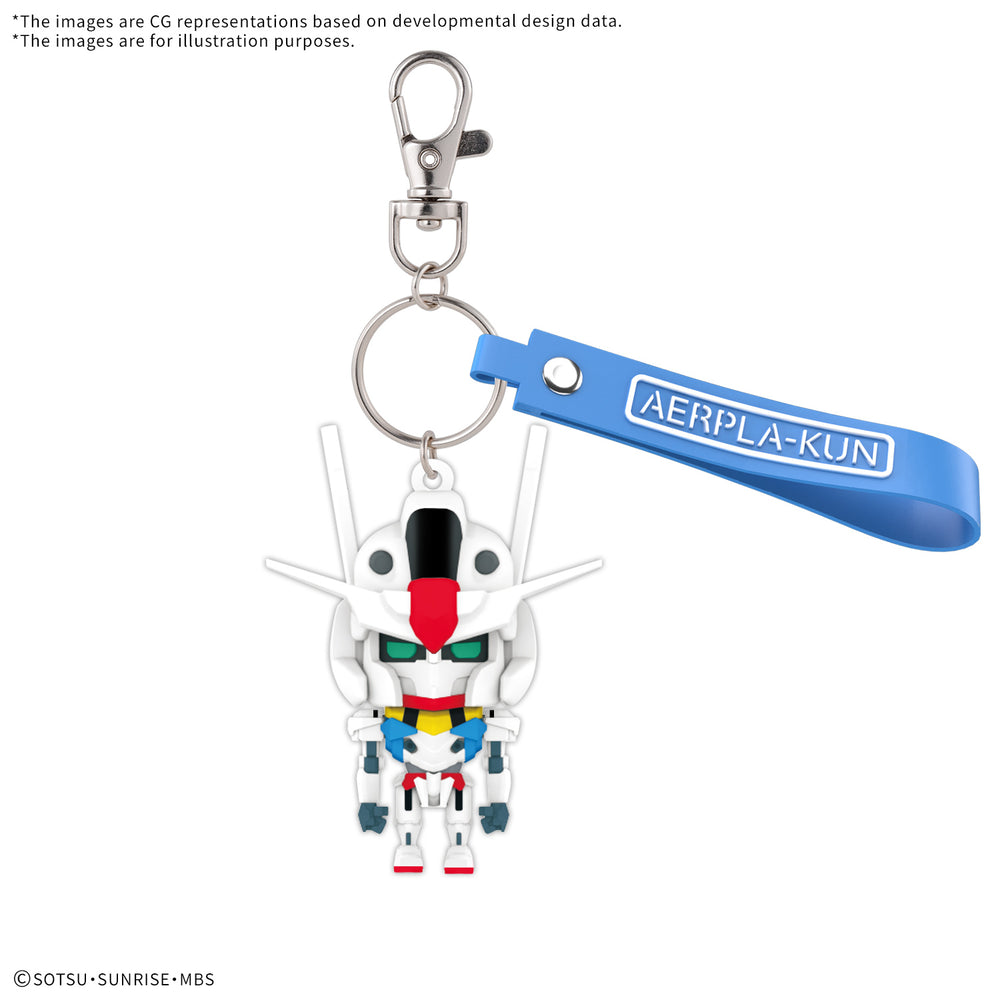 Bandai Aerpla-Kun 3D Rubber Mascot Keychain "Gundam: The Witch from Mercury"