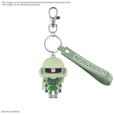 Bandai Zakupla-Kun 3D Rubber Mascot Keychain "Mobile Suit Gundam"