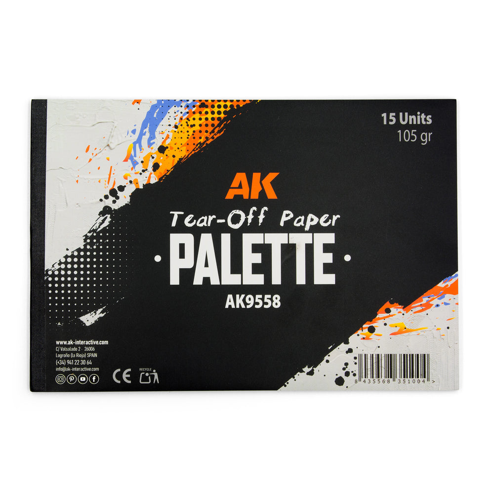 AK Interactive Tear-Off Paper Palette (15 Sheets)