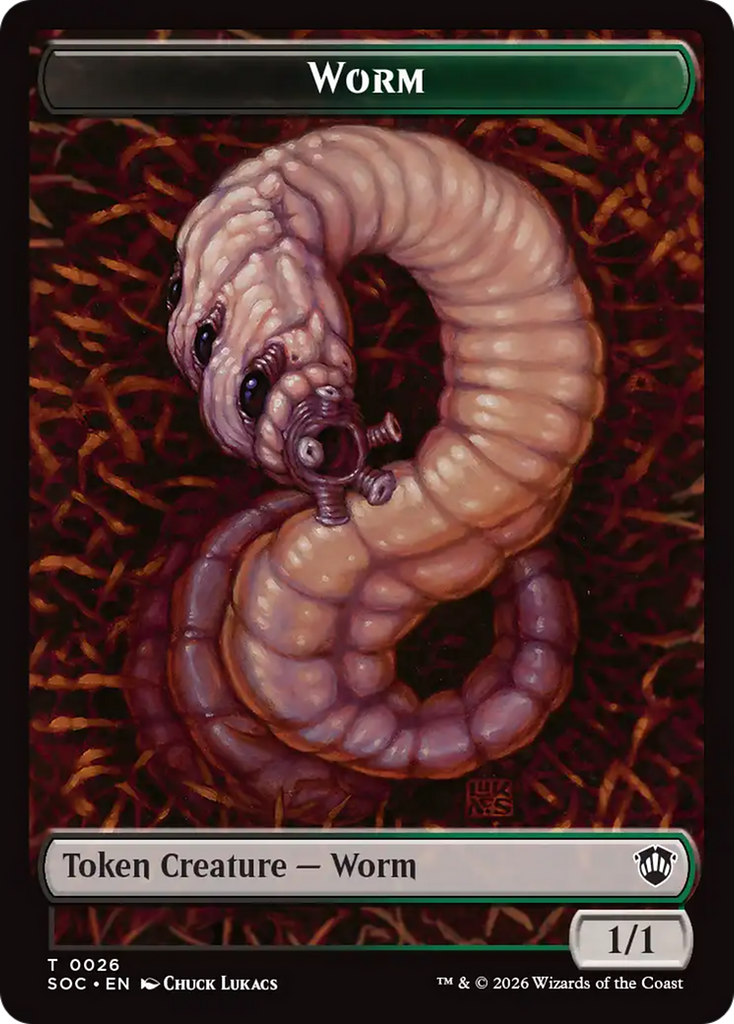 Eldrazi Spawn // Worm Double-Sided Token [Secrets of Strixhaven Comman