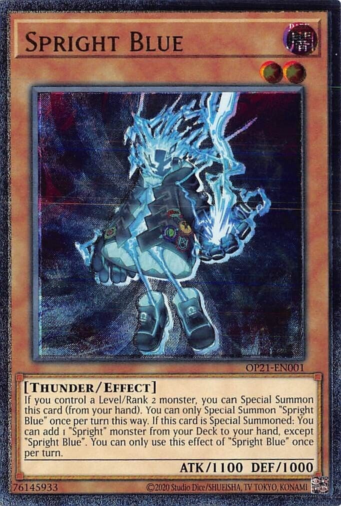 spright yugioh cards Spright Blue [OP21-EN001] Ultimate Rare