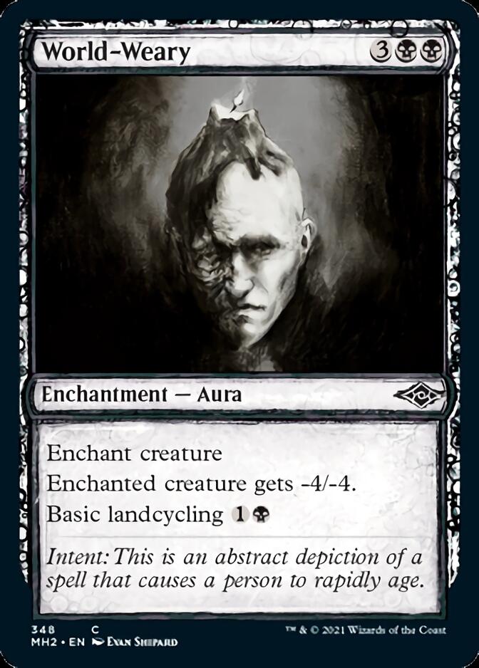 mtg card playmat World-Weary (Sketch) [Modern Horizons 2]