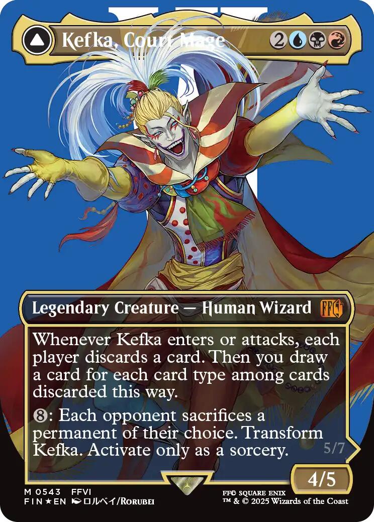 Kefka, Court Mage // Kefka, Ruler of Ruin (Borderless) (Surge Foil) [F