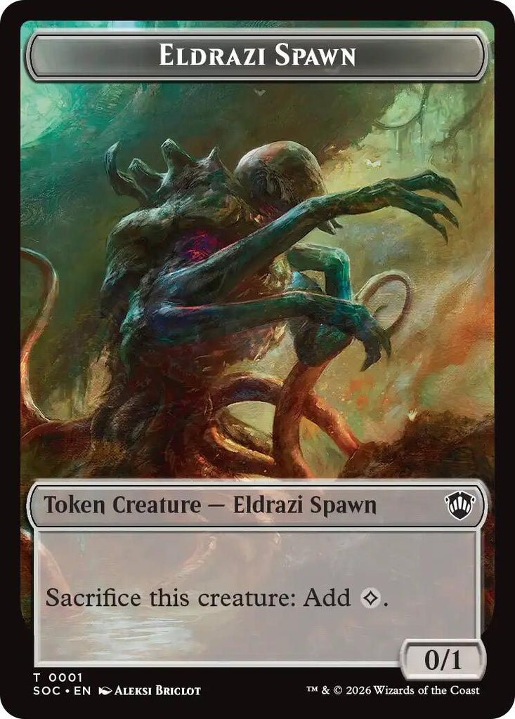 Eldrazi Spawn // Worm Double-Sided Token [Secrets of Strixhaven Comman