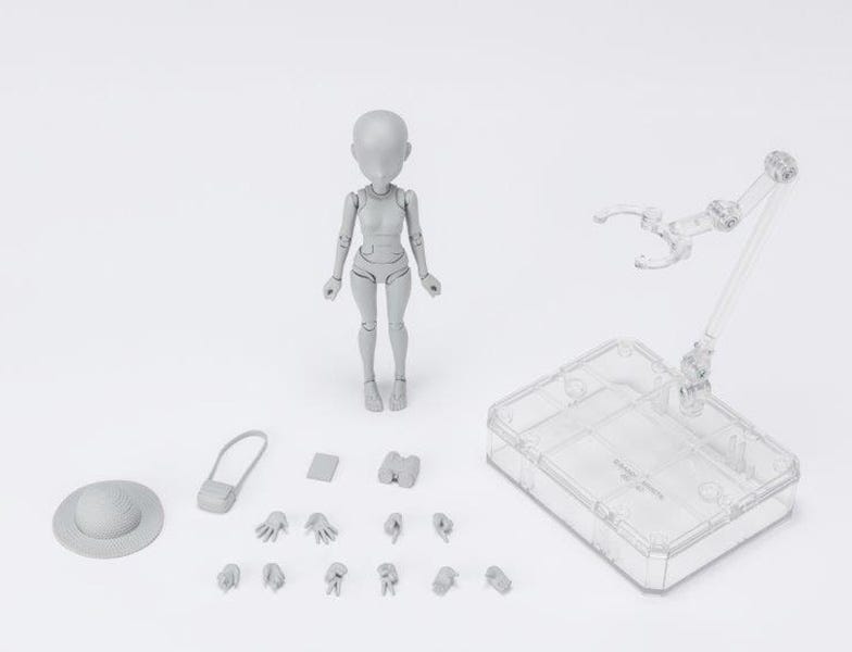 Bandai Spirits S.H.Figuarts Body Chan -Ken Sugimori- Edition DX Set (Gray Color Ver.)