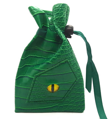 Dragon Eye RPG DnD Dice Bag: Green Dragon