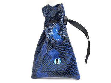 Dragon Eye RPG DnD Dice Bag: Spectral Dragon - Blue & Black