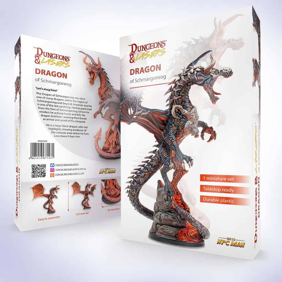 Dungeons And Lasers: Dragon Miniatures: Dragon Of Schmargonrog