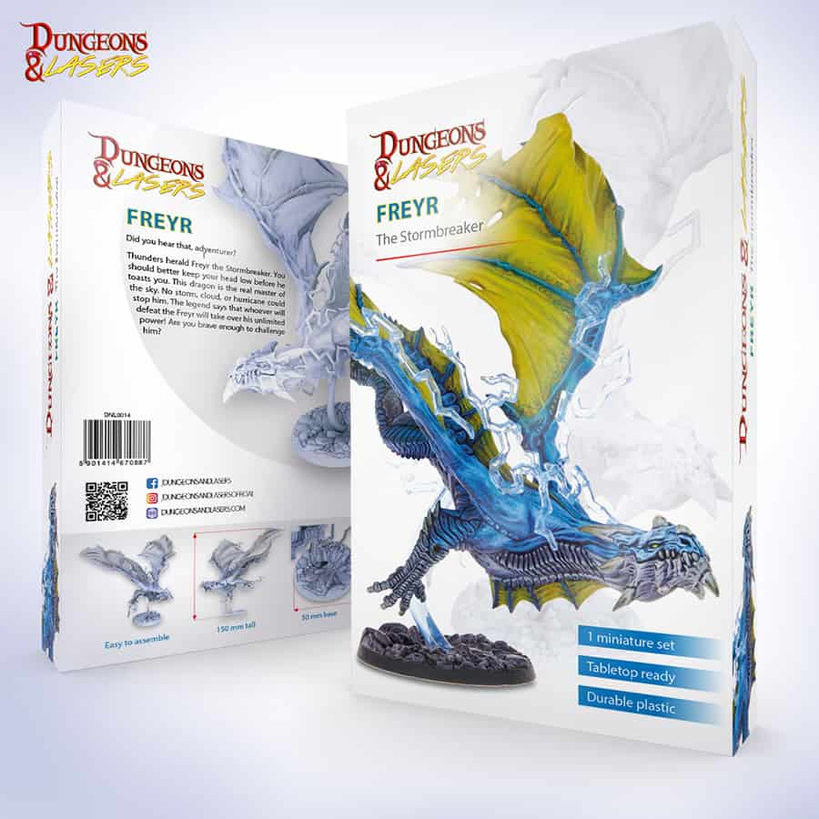 Dungeons And Lasers: Dragon Miniatures: Freyr