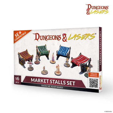 Dungeons And Lasers: Terrain Expansion Sets: Market Stalls Set