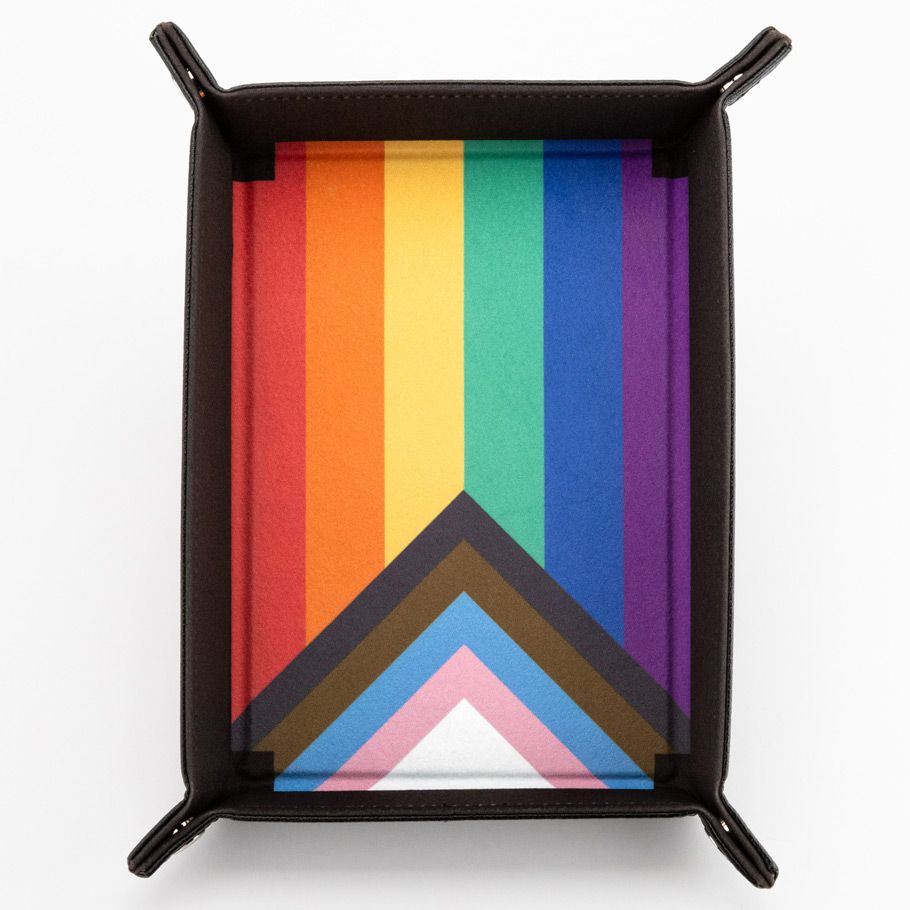 Folding Dice Tray: Pride: Rainbow Flag