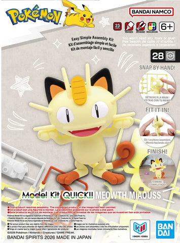 Bandai Pokémon Model Kit Quick!! 28 Meowth