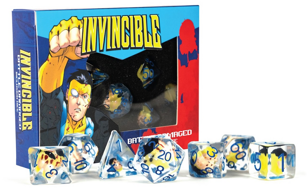 Invincible: Blood Damaged Resin Poly Dice Set (7)