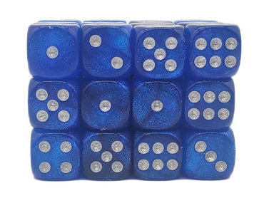 Old School 36ct 12mm D6 Dice Set: Galaxy - Blue Shimmer