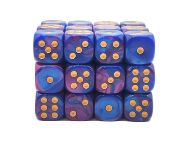 Old School 36ct 12mm D6 Dice Set: Vorpal - Lavender & Blue w/ Gold