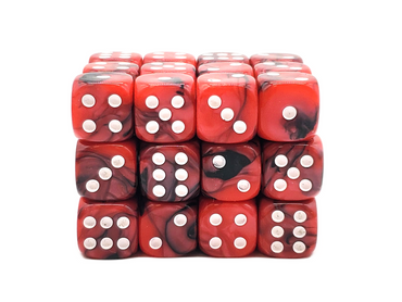 Old School 36ct 12mm D6 Dice Set: Vorpal - Red & Black