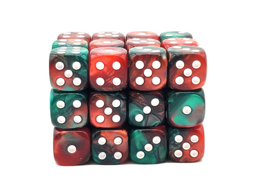 Old School 36ct 12mm D6 Dice Set: Vorpal - Red & Green