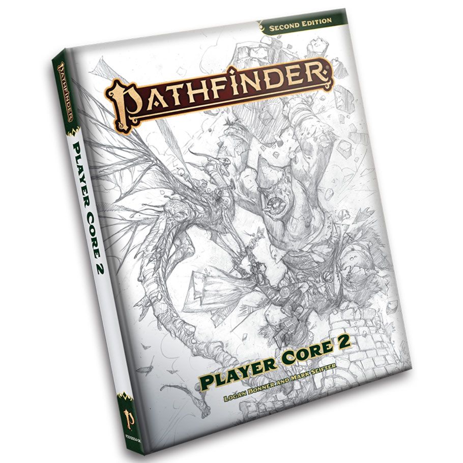 Pathfinder 2E: Player Core 2 Sketch Cover