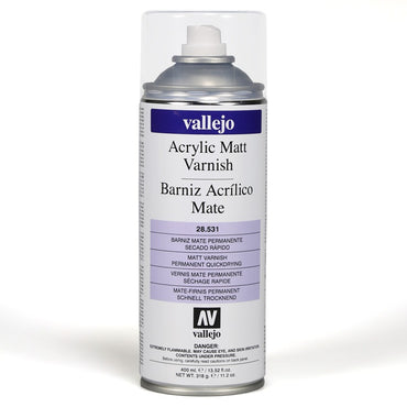 Acrylicos Vallejo Auxiliary Matt Varnish Spray 400 ml.