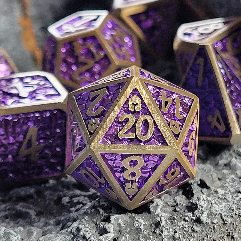 Underdark Battle Metal RPG Dice Set