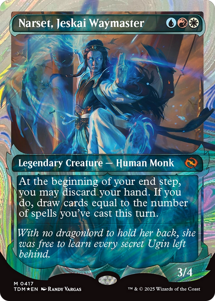 Narset, Jeskai Waymaster (Showcase) (Halo Foil) [Tarkir: Dragonstorm]