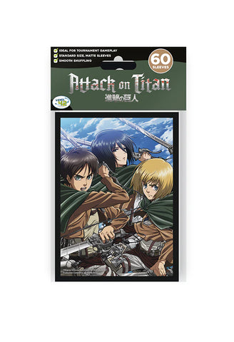 Attack on Titan Japanese Size Sleeves - Battle Trio