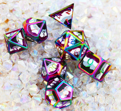 Asexual Pride Flag - Metal RPG Dice Set