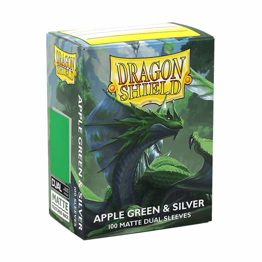 Dragon Shield: Matte Dual: Apple Green And Silver (100ct)