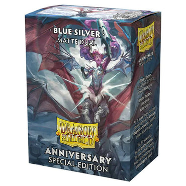 Deck Protector: Dragon Shield: Dual Matte: 25th Anniversary Blue Silver (100)