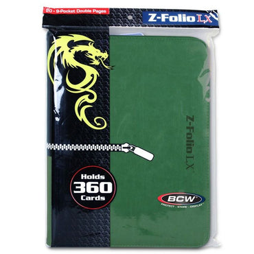 Binder: 9-Pocket: Z-Folio: LX Green