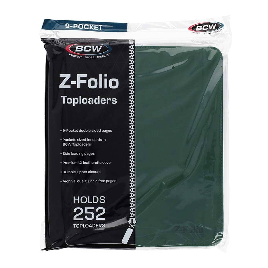 Toploader Z-Folio 9-Pocket: Green