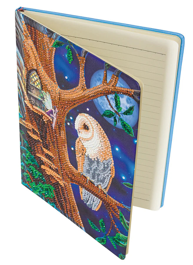 Crystal Art Notebook Kit: Owl and Fairy Tree