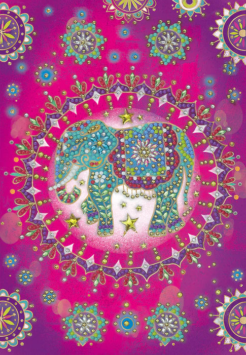 Crystal Art Notebook Kit: Elephant Fantasy