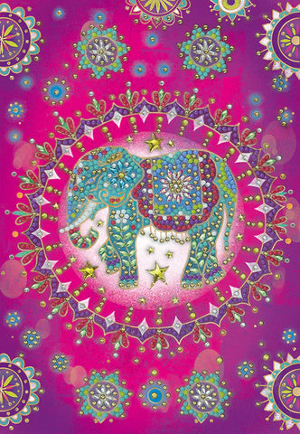 Crystal Art Notebook Kit: Elephant Fantasy