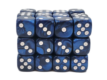 Old School 36ct 12mm D6 Dice Set: Pearl Drop - Blue