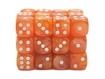 Old School 36ct 12mm D6 Dice Set: Pearl Drop - Orange
