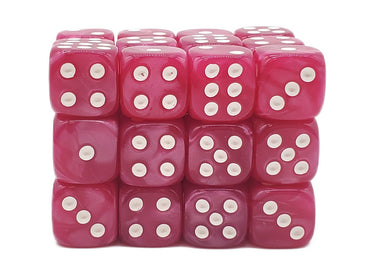 Old School 36ct 12mm D6 Dice Set: Pearl Drop - Pink