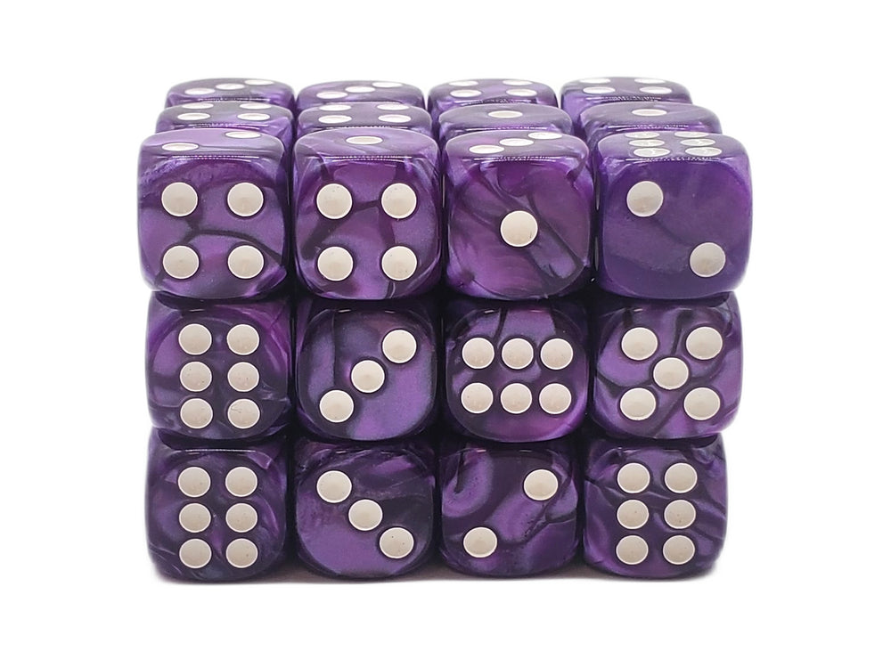 Old School 36ct 12mm D6 Dice Set: Pearl Drop - Purple