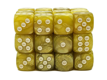 Old School 36ct 12mm D6 Dice Set: Pearl Drop - Yellow