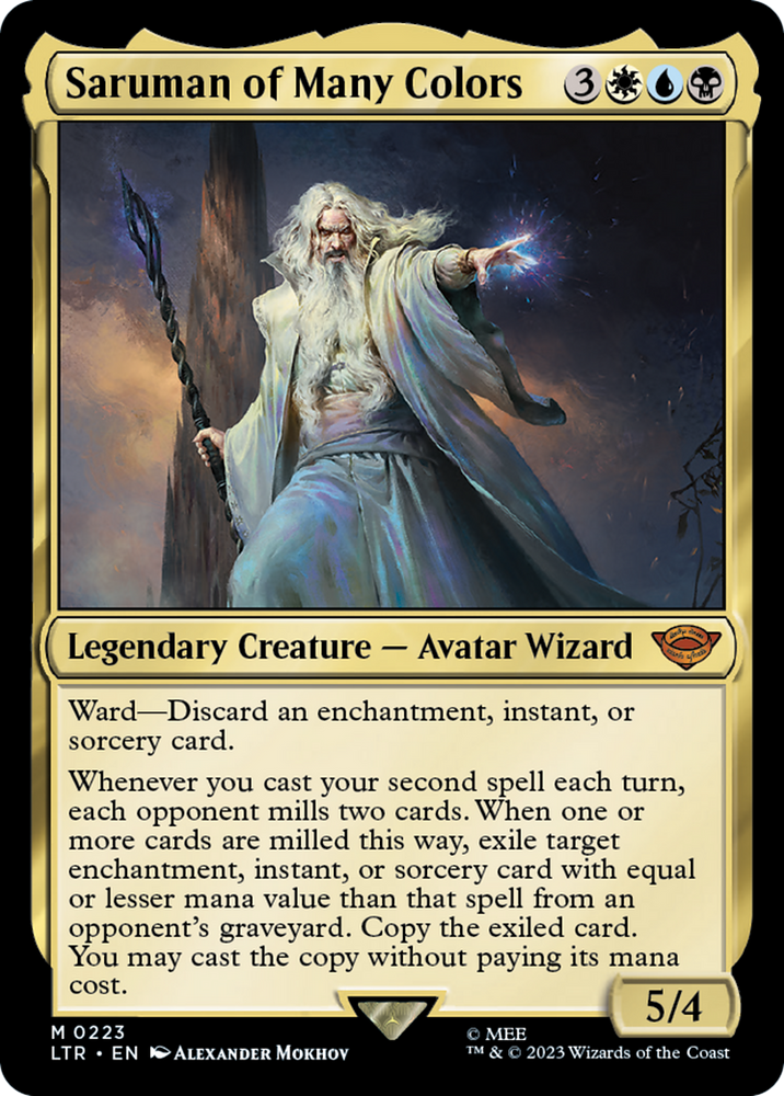 lord of the rings mtg card Sauron, Lord of the Rings (extended art)