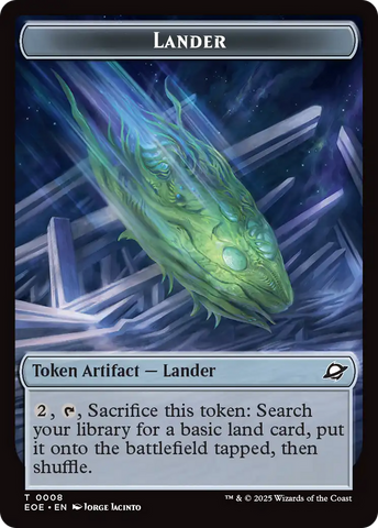 Beast (0006) // Lander Double-Sided Token [Edge of Eternities Tokens]