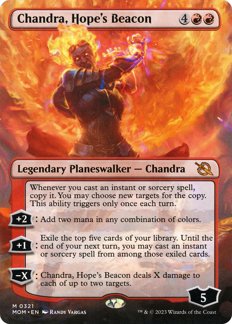 Chandra, Hope's Beacon (Borderless Alternate Art) [March of the Machin