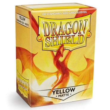 Dragon Shield Sleeves: Matte Yellow (Box Of 100)