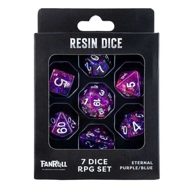 Fanroll: Eternal Purple And Blue Resin Dice Set (7ct)