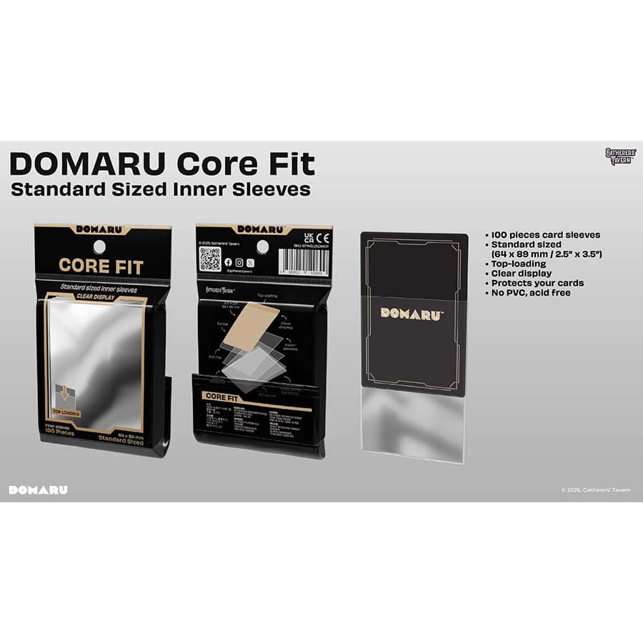 Domaru Core Fit (inner Sleeves): Standard Size (100ct)